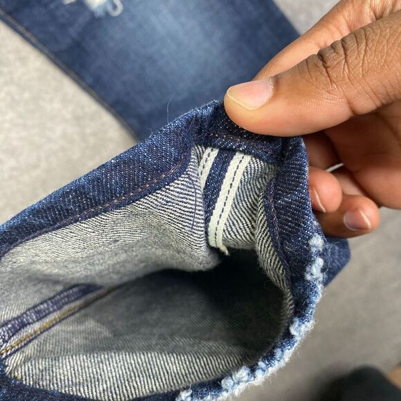 Selvedge Jeans Womens 25 Dark Blue 3X1 NYC Denim Skinny USA Selvedge - Picture 5 of 12